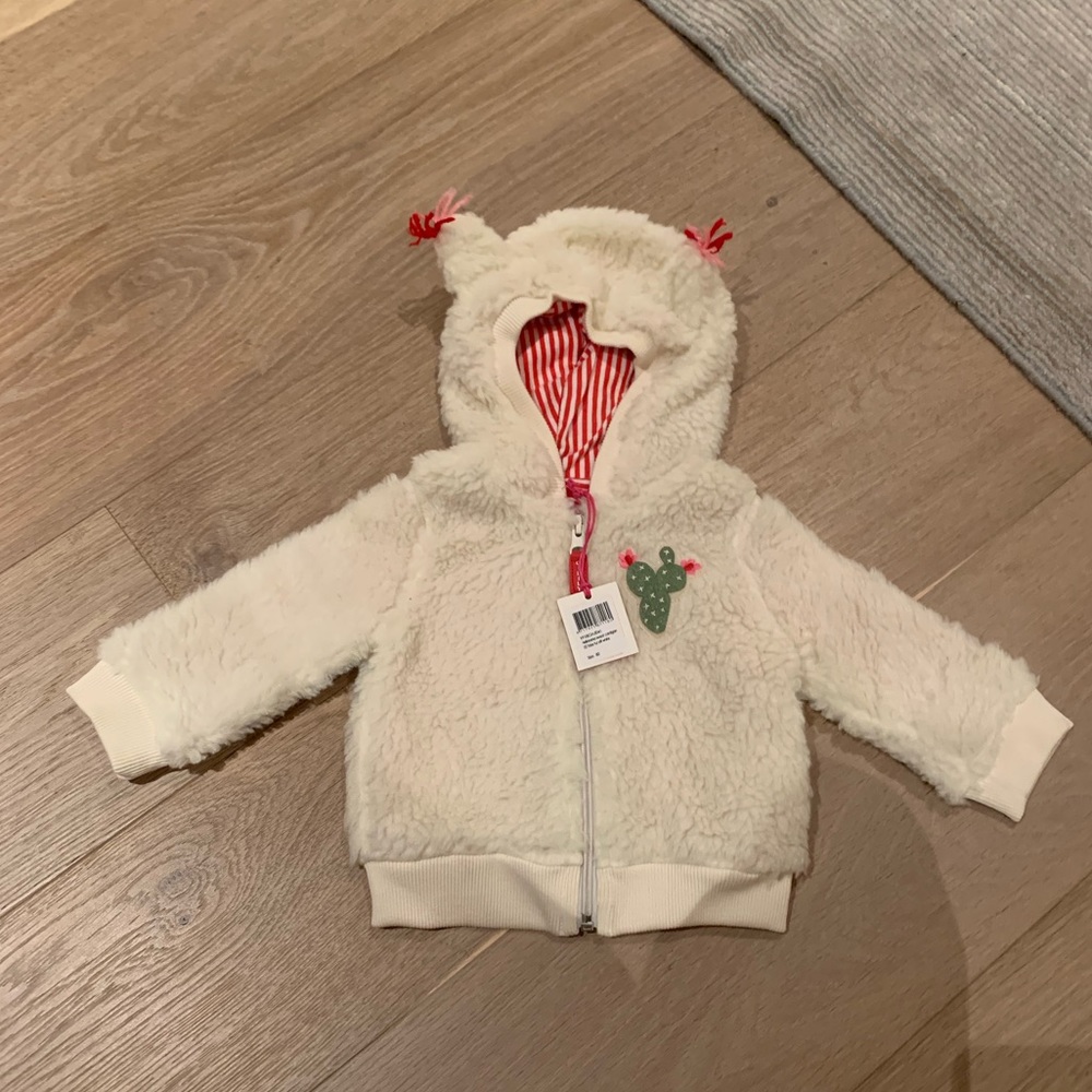 Oilily Hellolama Sweet Cardigan faux fur jacket